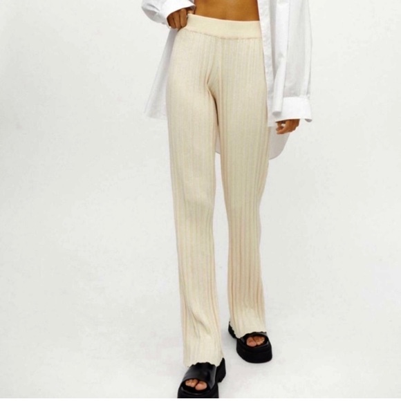 Lioness | Donna High Rise Rib Knit Flares for Urban Outfitters, Sz M ♥ NWOT - Picture 2 of 9